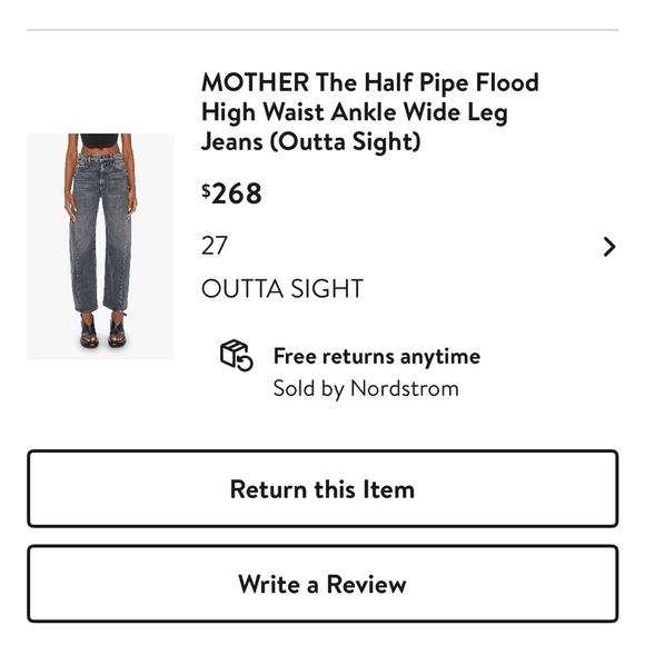 Mother Half Pipe Flood Jeans size 27 - Picture 7 of 9